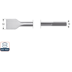 Rotec Spadebeitel 50mm SDS-max